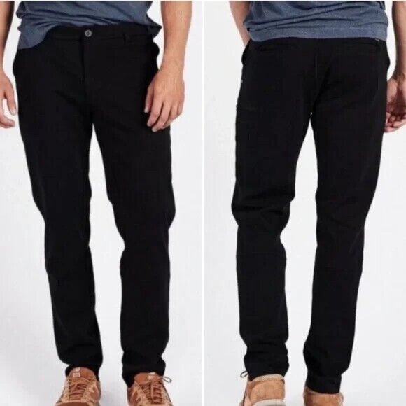 Vuori Mens Everything Chino Pants Flat Front Mid Rise Athletic Black Size 30